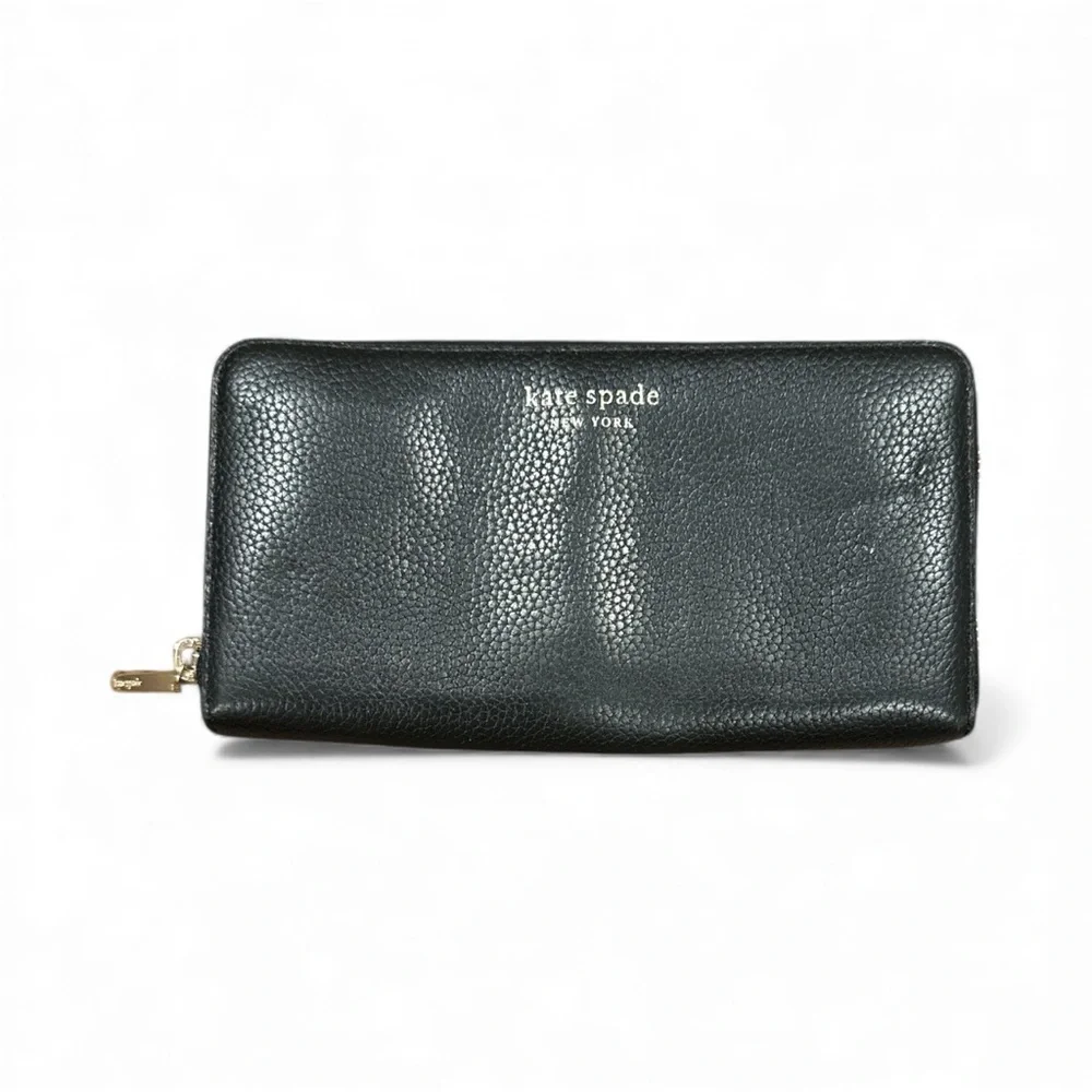 Kate Spade Black Wallet with Gold Accents